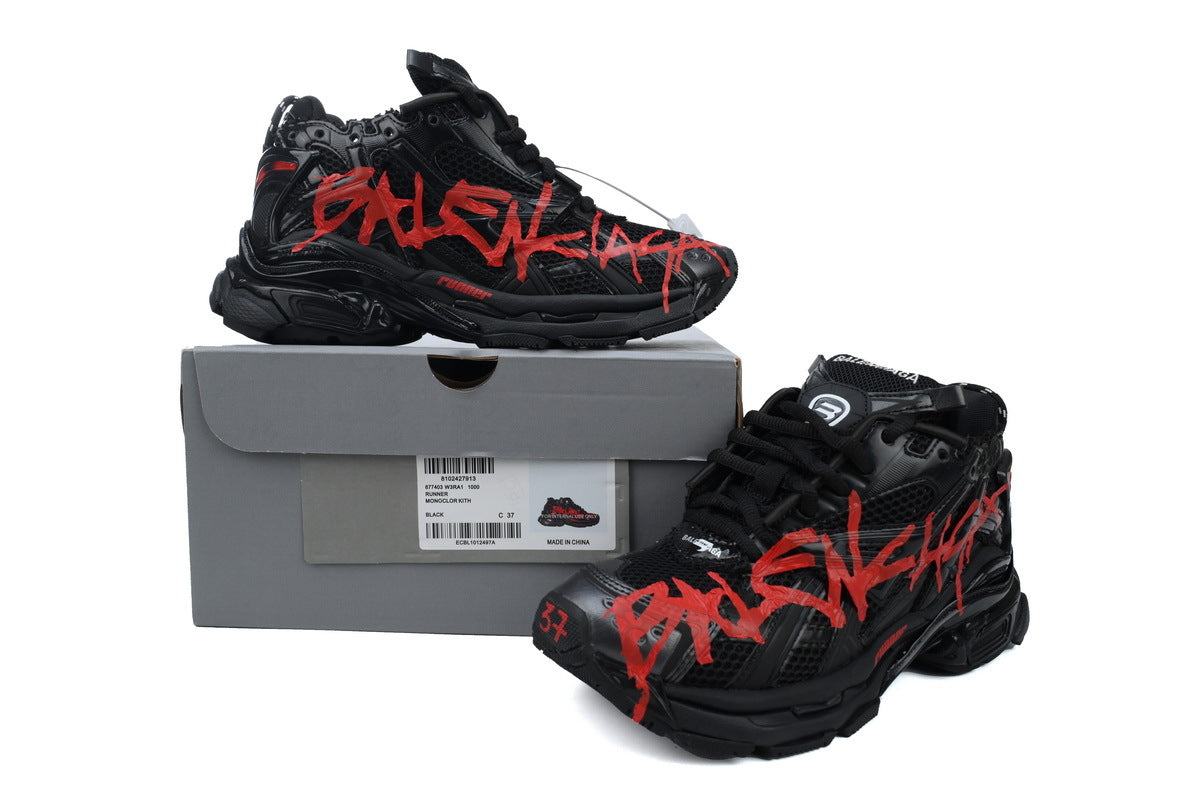 Balenciaga Runner 'Graffiti - Black Red'